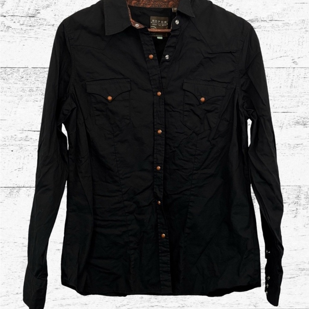 Roper pearl snap Black Button-Up Shirt